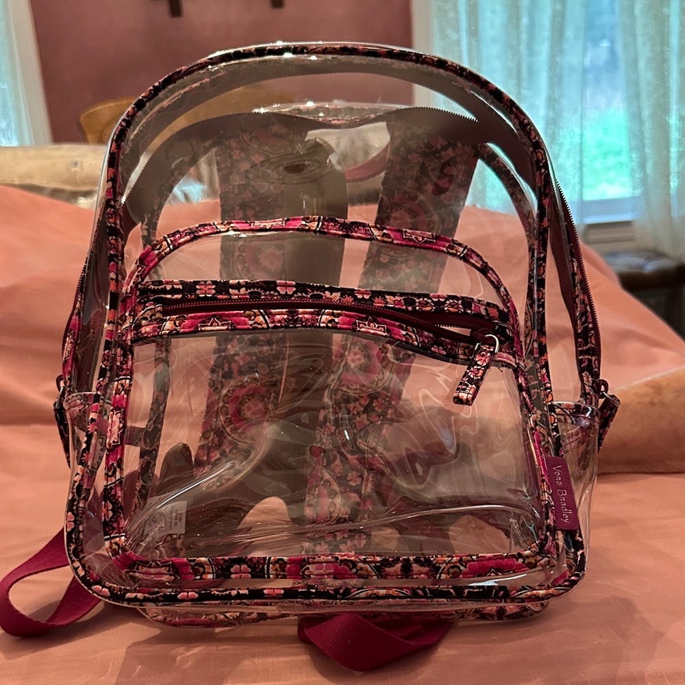 Vera Bradley Pink Floral Clear Backpack